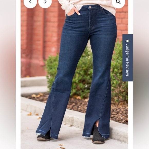 Kancan Hays High Rise Super Flare Designer Denim Jeans - Picture 1 of 16